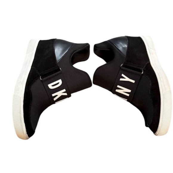 DKNY Black Logo Strap High-Top Sneakers Women’s 6.5 - Picture 5 of 8